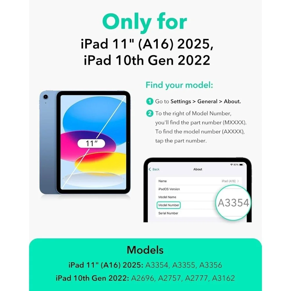ESR Shift Series Magnetic Case iPad 11th-10th Generation (A16) Removable Cover